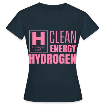 Énergie propre Hydrogène Hydrogène Carburant - T-shirt Femme - marine - Devant - AI Model Female 172 dark (172cm)