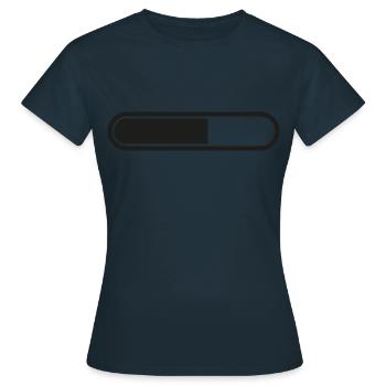 Ladebalken Loading Akku - Frauen T-Shirt - Navy - Vorne - AI Model Female 172 dark (172cm)