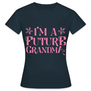 Je suis une future grand-mère grand-mère grand-mère grand-mère - T-shirt Femme - marine - Devant - AI Model Female 172 dark (172cm)