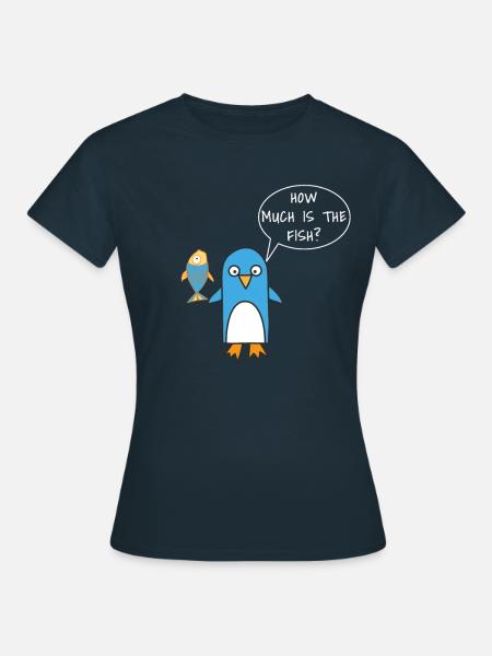 How much is the fish Pinguin Angler Fun T-Shirt - Frauen T-Shirt - Navy