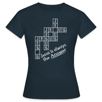Jésus Jésus Jésus - T-shirt Femme - marine - Devant - AI Model Female 172 dark (172cm)