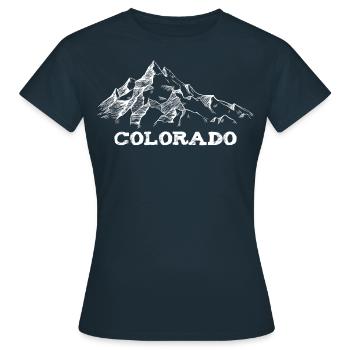 Colorado Mountains - Women's T-Shirt - navy - Front - AI Model Female 172 dark (172cm)