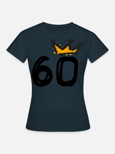 60th birthday Krone - Women's T-Shirt - navy