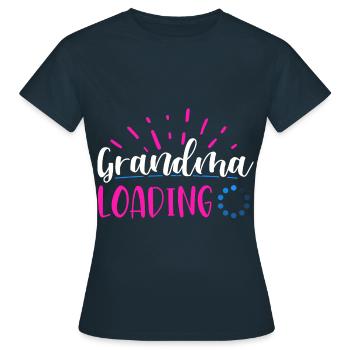 Werdende Oma, Endlich werde ich eine Oma - Frauen T-Shirt - Navy - Vorne - AI Model Female 172 dark (172cm)