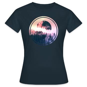 Full Moon - Women's T-Shirt - navy - Front - AI Model Female 172 dark (172cm)