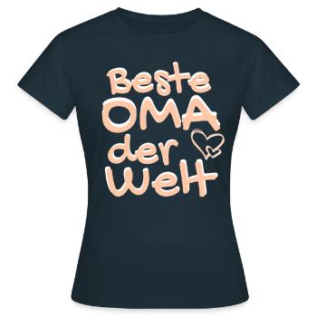 Beste Oma - Frauen T-Shirt - Navy - Vorne - AI Model Female 172 dark (172cm)