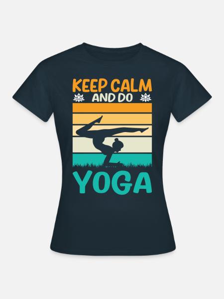 Yoga - Meditation Entspannung - Frauen T-Shirt - Navy