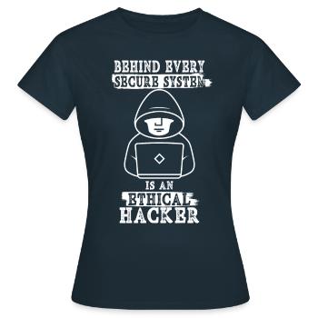 Cybersécurité éthique Piratage éthique - T-shirt Femme - marine - Devant - AI Model Female 172 dark (172cm)