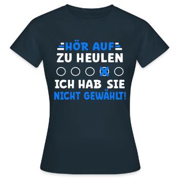 Bundestagswahl - ich habe sie nicht gewählt - Frauen T-Shirt - Navy - Vorne - AI Model Female 172 dark (172cm)