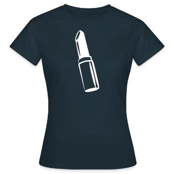 rouge à lèvres - T-shirt Femme - marine - Devant - AI Model Female 172 dark (172cm)