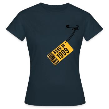Geburtstag - Born in 1999 - Frauen T-Shirt - Navy - Vorne - AI Model Female 172 dark (172cm)