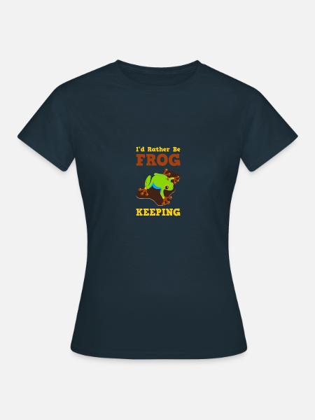 Frosch Kröte Urwald Dschungel Geschenk - Frauen T-Shirt - Navy