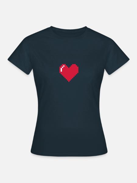 Pixel Love - Frauen T-Shirt - Navy