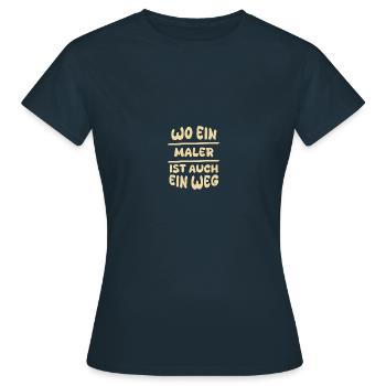 Painter as painter - Women's T-Shirt - navy - Front - AI Model Female 172 dark (172cm)