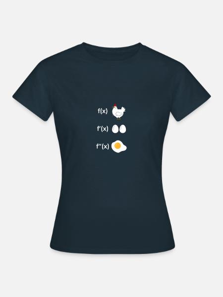 Ableitung Funktion Huhn Mathe - Frauen T-Shirt - Navy