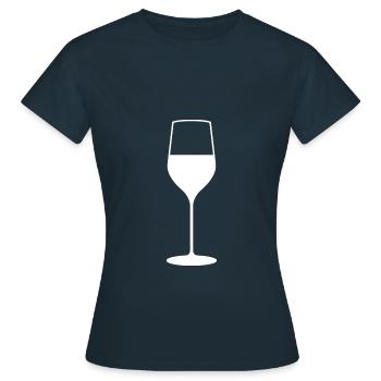 Vin vin vin mousseux - T-shirt Femme - marine - Devant - AI Model Female 172 dark (172cm)