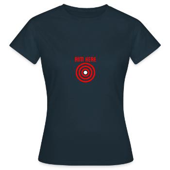 Bullseye Target Aim Here - Frauen T-Shirt - Navy - Vorne - AI Model Female 172 dark (172cm)