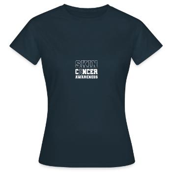 Skin Cancer Awareness Melanoma Survivor - Frauen T-Shirt - Navy - Vorne - AI Model Female 172 dark (172cm)