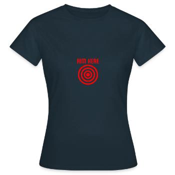 Aim Here - Bullseye Shooting Target - Frauen T-Shirt - Navy - Vorne - AI Model Female 172 dark (172cm)