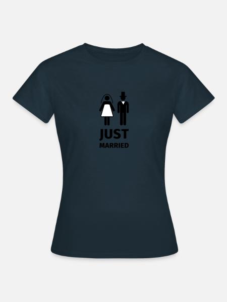 just married - Women's T-Shirt - navy