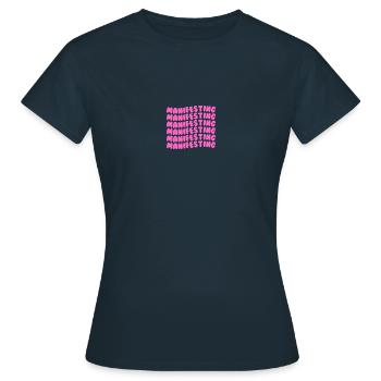 Manifester le rose - T-shirt Femme - marine - Devant - AI Model Female 172 dark (172cm)