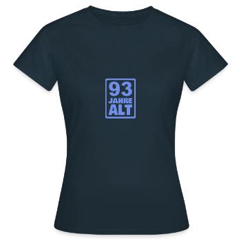 Age 93 - Women's T-Shirt - navy - Front - AI Model Female 172 dark (172cm)