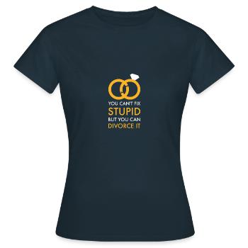Divorce Séparation Divorce Cadeau de mariage - T-shirt Femme - marine - Devant - AI Model Female 172 dark (172cm)