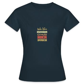 Educator - Women's T-Shirt - navy - Front - AI Model Female 172 dark (172cm)