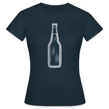 Bouteille de bière Symbole de bière - T-shirt Femme - marine - Devant - AI Model Female 172 dark (172cm)