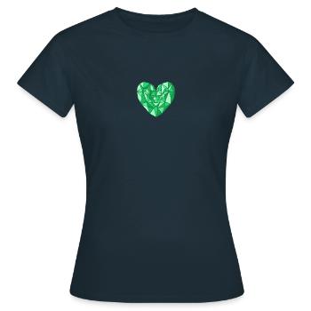 Coeur Emeraude - Frauen T-Shirt - Navy - Vorne - AI Model Female 172 dark (172cm)
