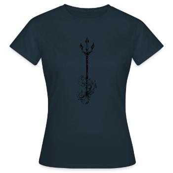 trident - Women's T-Shirt - navy - Front - AI Model Female 172 dark (172cm)
