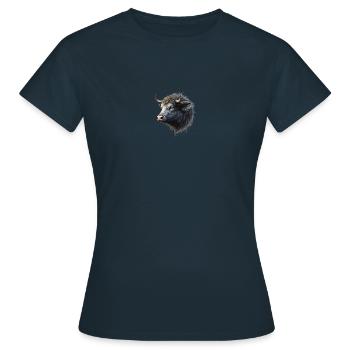 Taureau avec des cornes - T-shirt Femme - marine - Devant - AI Model Female 172 dark (172cm)
