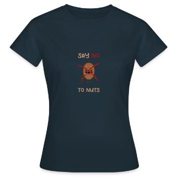 Allergy Nut Allergy Awareness Gift - Women's T-Shirt - navy - Front - AI Model Female 172 dark (172cm)
