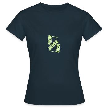 Couple Jesse - Frauen T-Shirt - Navy - Vorne - AI Model Female 172 dark (172cm)