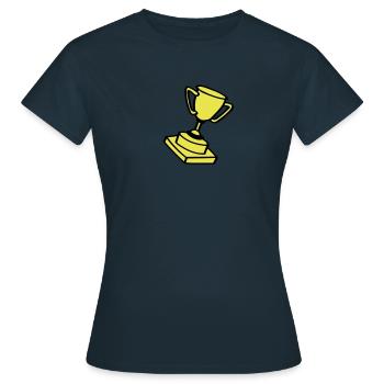 Pokal - Frauen T-Shirt - Navy - Vorne - AI Model Female 172 dark (172cm)