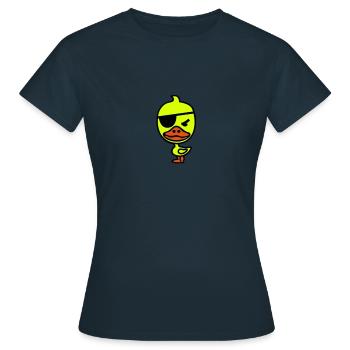 Piratenente - Frauen T-Shirt - Navy - Vorne - AI Model Female 172 dark (172cm)