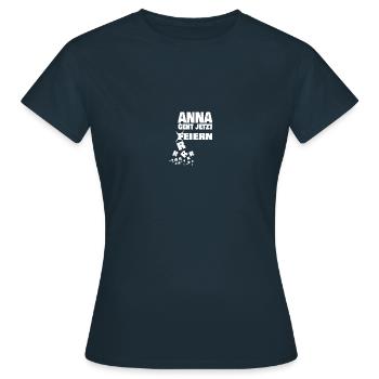 Anna - Frauen T-Shirt - Navy - Vorne - AI Model Female 172 dark (172cm)