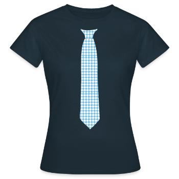 Cravate motif fêter octobre - T-shirt Femme - marine - Devant - AI Model Female 172 dark (172cm)