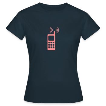 Téléphone - mobile - T-shirt Femme - marine - Devant - AI Model Female 172 dark (172cm)