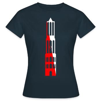 Dom Tower Utrecht - T-shirt Femme - marine - Devant - AI Model Female 172 dark (172cm)