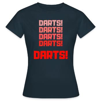 Fléchettes! Fléchettes! Fléchettes! Fléchettes! Fléchettes! - T-shirt Femme - marine - Devant - AI Model Female 172 dark (172cm)