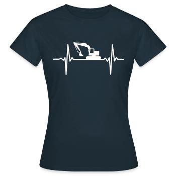 Battements de coeur Bagger Ouvriers du bâtiment - T-shirt Femme - marine - Devant - AI Model Female 172 dark (172cm)