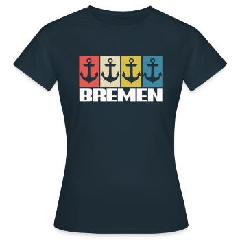 Brême Bremer Cadeau - T-shirt Femme - marine - Devant - AI Model Female 172 dark (172cm)