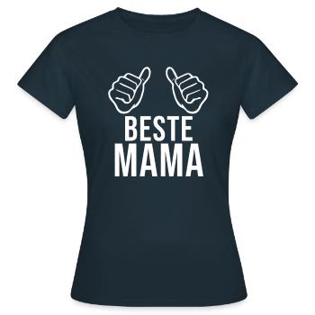 Beste Mama der Welt - Frauen T-Shirt - Navy - Vorne - AI Model Female 172 dark (172cm)