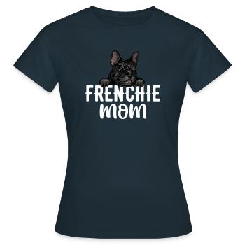 Frenchie Mom French Bulldog - Women's T-Shirt - navy - Front - AI Model Female 172 dark (172cm)