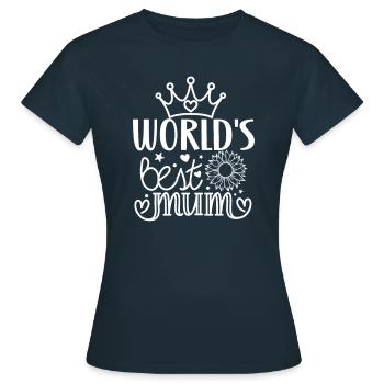 Best Mom Mothers Day Mum Birthday Mama Mother - Women's T-Shirt - navy - Front - AI Model Female 172 dark (172cm)