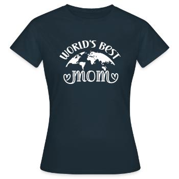 Best Mom Mothers Day Mum Birthday Mama Mother - Women's T-Shirt - navy - Front - AI Model Female 172 dark (172cm)