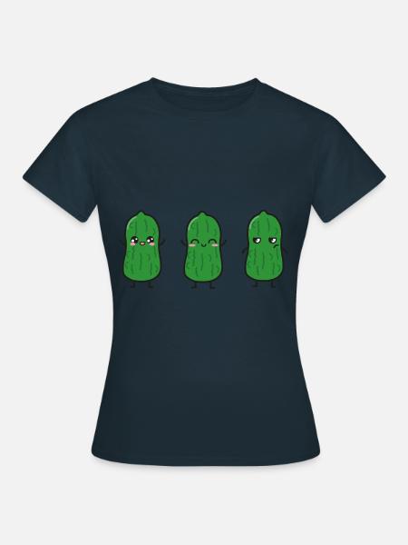 Saure Gurke Lustig Süß - Frauen T-Shirt - Navy