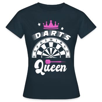 Dartspielerin Frauen - Frauen T-Shirt - Navy - Vorne - AI Model Female 172 dark (172cm)