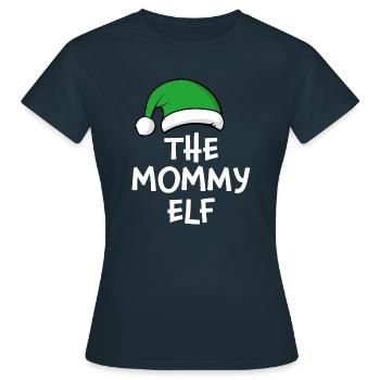 Die Mama Elfe - Frauen T-Shirt - Navy - Vorne - AI Model Female 172 dark (172cm)